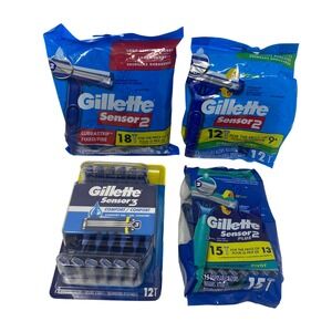 (57 Razors Total ) Gillette Sensor2 Sensor3 Disposable Razors Bundle Lot NEW